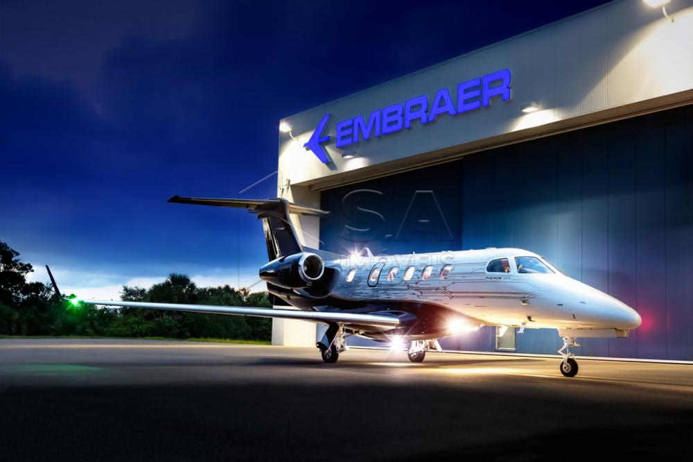 Phenom 300 da Embraer  o jato executivo mais entregue no mundo pelo stimo ano consecutivo